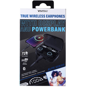 True Wireless Earbuds With Built In Digital Display - Earbuds Shot - aa Global - EL3006